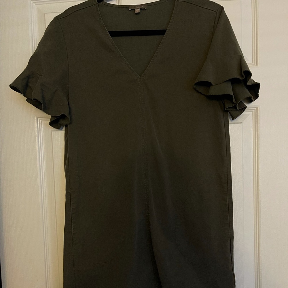 Lilla P Oversized Mini Dress With Pockets